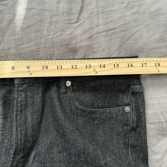 Something Navy Jeans High Waist Straight Leg Black 5 Pocket 33x26 - Picture 4 of 8